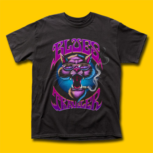 Blues Traveler Smokin' Cat Rock T-Shirt