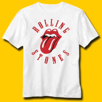 Rolling Stones Logo White T-Shirt