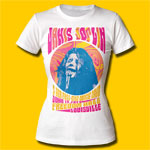 Janis Joplin Swirl Girls Crew White T-Shirt